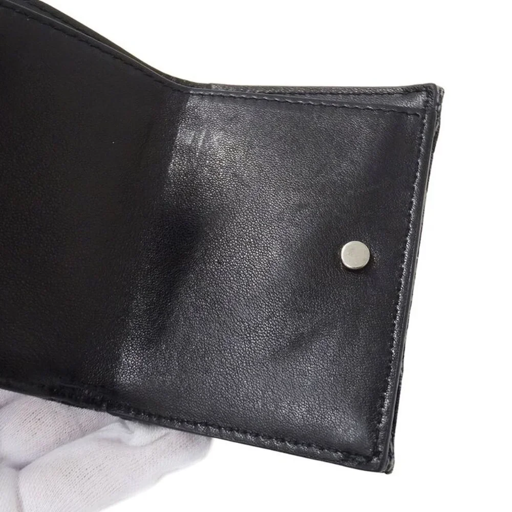 Dior Wallet Trifold Blue Jacquard Navy Mini